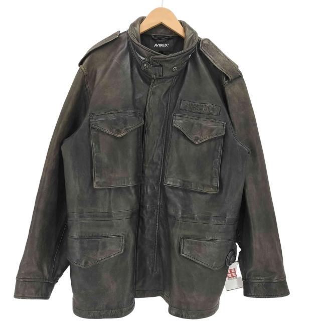 AVIREX(アヴィレックス) AGED LEATHER TYPE M-65  レザージャケット  メンズ import：XXL 【中古】【ブランド古着バズストア】