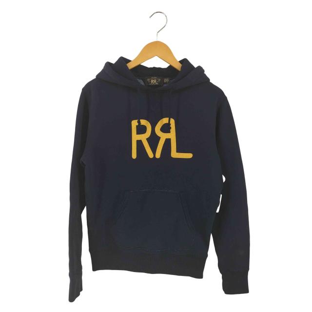 RRL RALPH LAUREN(ダブルアールエルラルフローレン) ロゴプリントプルオーバーパーカー Logo Fleece Hoodie メンズ  170/92A【中古】【ブランド古着バズストア】