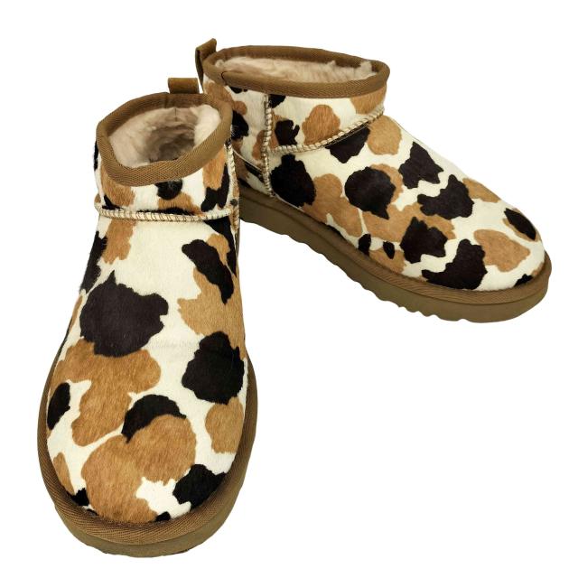 UGG(アグ) Classic Ultra Mini Cow Print ハラコ レディース  25cm【中古】【ブランド古着バズストア】