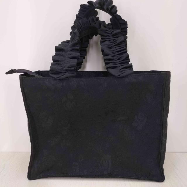 メゾンドフルール マリクワ M 黒 MARY QUANT フリルスクエアトートM