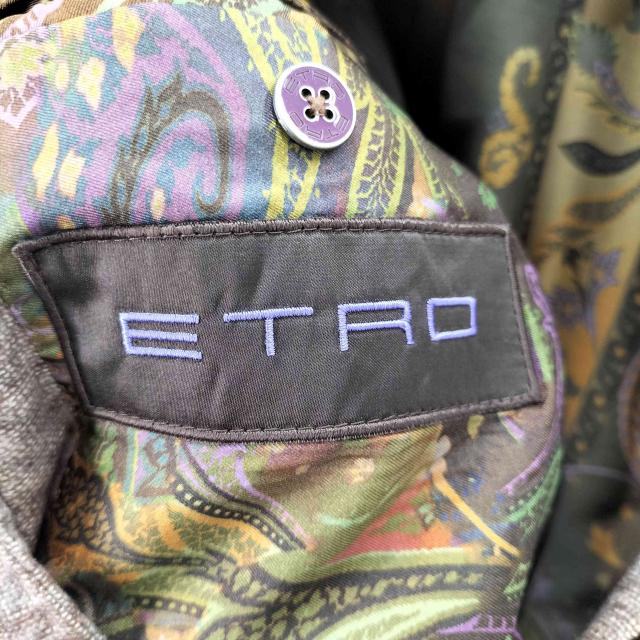 ETRO(エトロ) イタリア製 表地シルク100 裏地シルクペイズリー柄 2B テーラードジャケット メンズ 表記無 【中古】【ブランド古着バズストア】_5