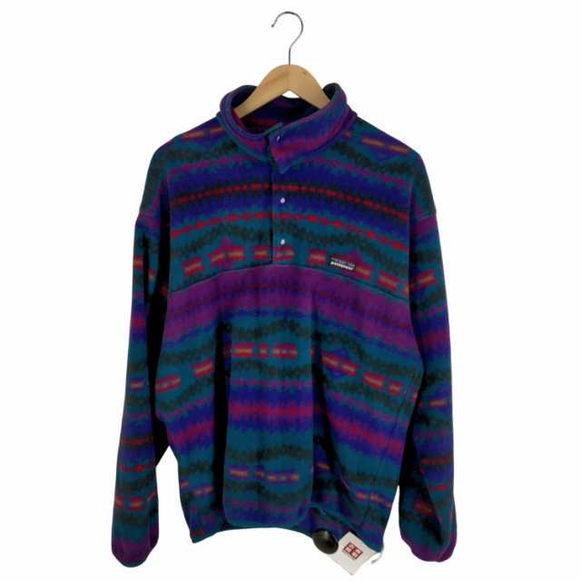 patagonia(パタゴニア) 92年-94年製 USA製 雪なしタグ サカジャウィア柄 シンチラスナップT メンズ JPN：M  【中古】【ブランド古着バズ｜au PAY マーケット