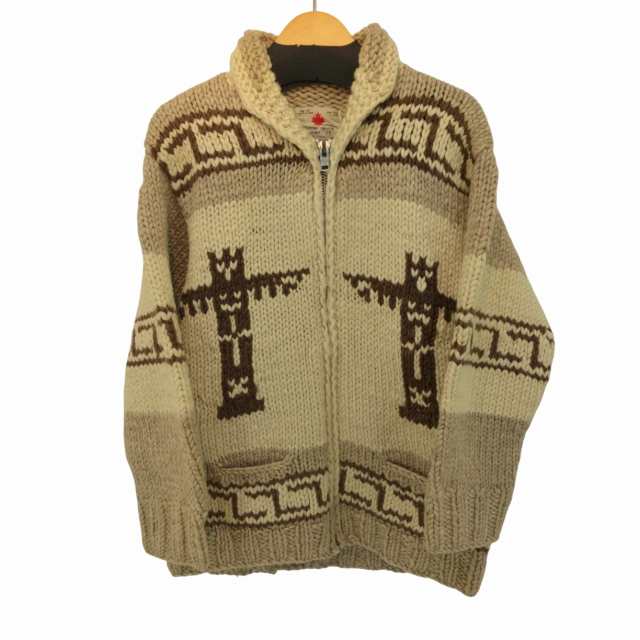 CANADIAN SWEATER(カナディアンセーター) ハンドニット カウチン ネイティブアメリカン サンダーバード メンズ 表記無  【中古】【ブラン｜au PAY マーケット