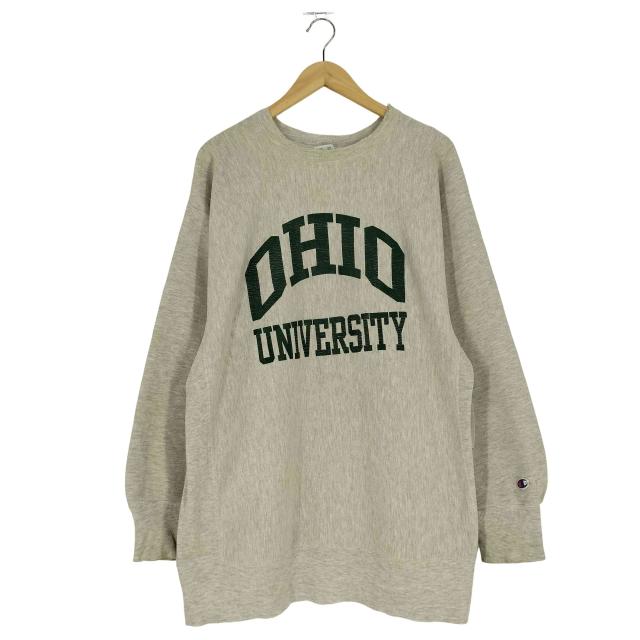 Champion(チャンピオン) 90s USA製 REVERSE WEAVE 刺繍タグ カレッジロゴ クルーネックスウェット メンズ  XXL【中古】【ブランド古着バズストア】
