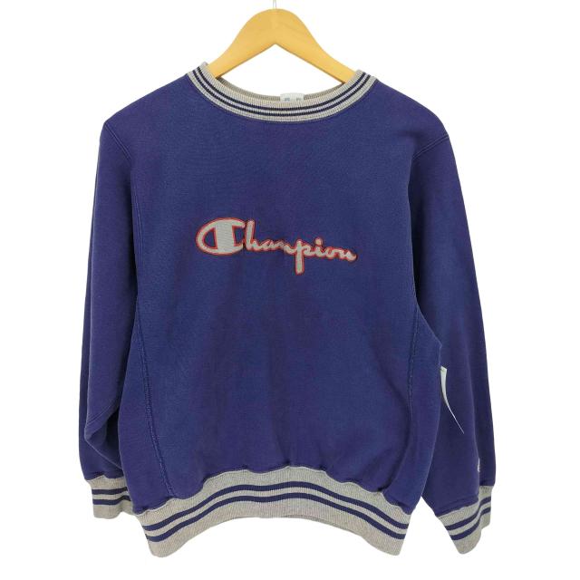Champion(チャンピオン) 90S USA製 REVERSE WEAVE リブライン スクリプトロゴ刺繍 メンズ import：M 【中古】【ブランド古着バズストア】