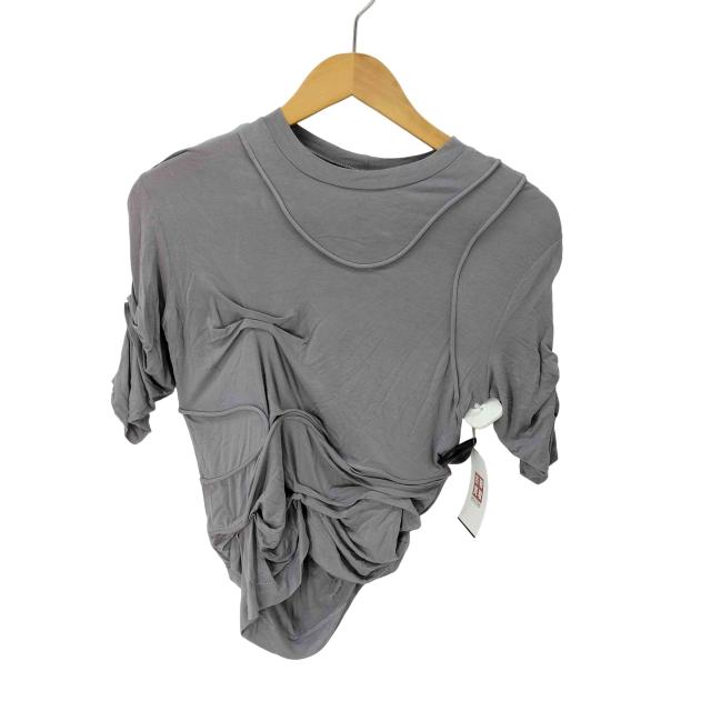 USED古着(ユーズドフルギ) Mainline:RUS/Fr.CA/DE パイピング 変形 カットソー レディース import：M 【中古】【ブランド古着バズストア】