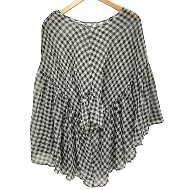 BEARDSLEY(ビアズリー) 23SS エコポリギンガムシアーブラウス レディース FREE 【中古】【ブランド古着バズストア】