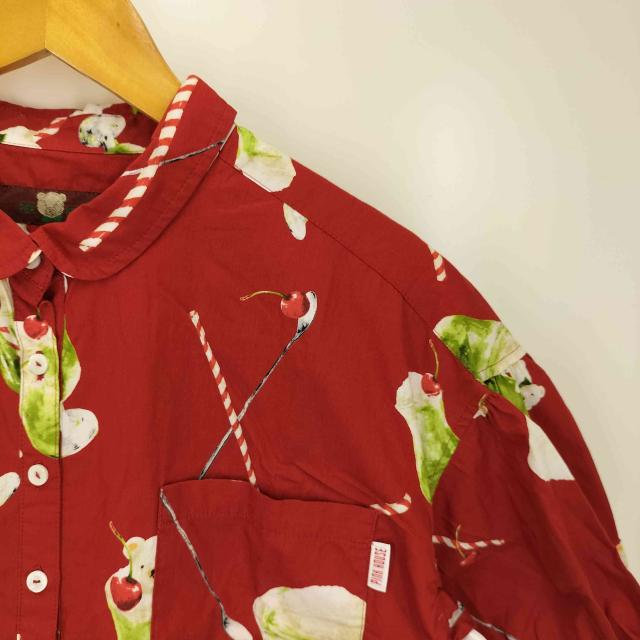 PINK HOUSE(ピンクハウス) 24SS クリームソーダ プリント ブラウス 