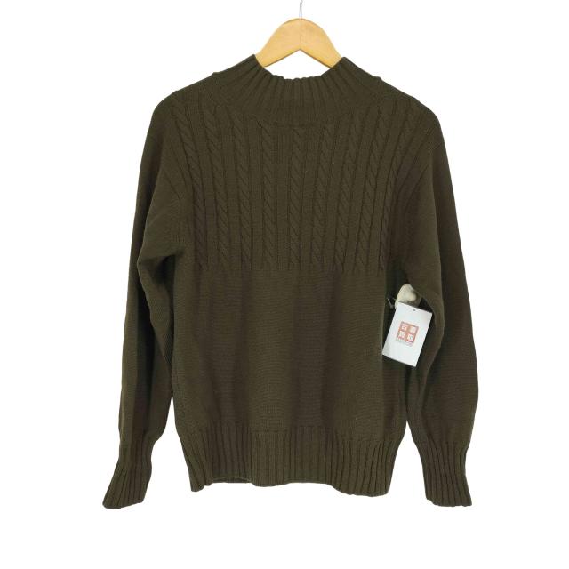 美品✨マーガレットハウエル ウール100 ニット セーター リブ マスタード M MARGARET HOWELL(マーガレットハウエル) WORSTED ケーブルニット