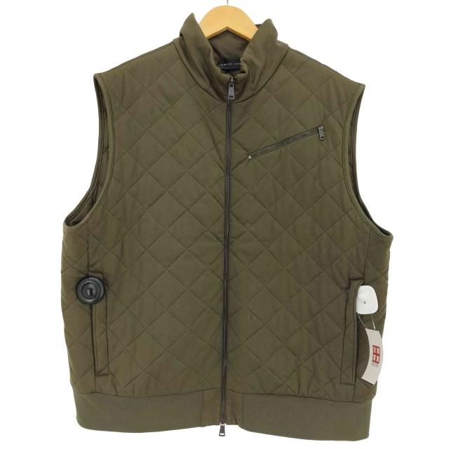 RALPH LAUREN BLACK LABEL(ラルフローレンブラックレーベル) イタリア製 ダブルジップ キルティング中綿ベスト  メンズ import：XXL 【中古】【ブランド古着バズストア】
