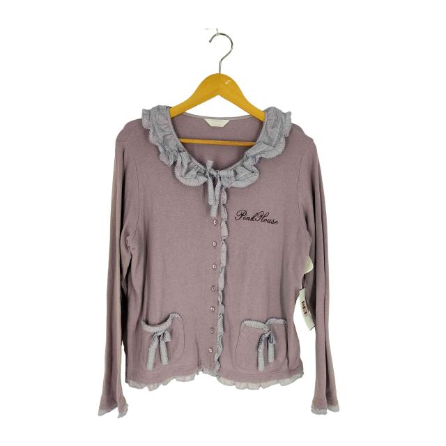 PINK HOUSE(ピンクハウス) ローンフリル使いカットソーカーディガン レディース JPN：4 【中古】【ブランド古着バズストア】
