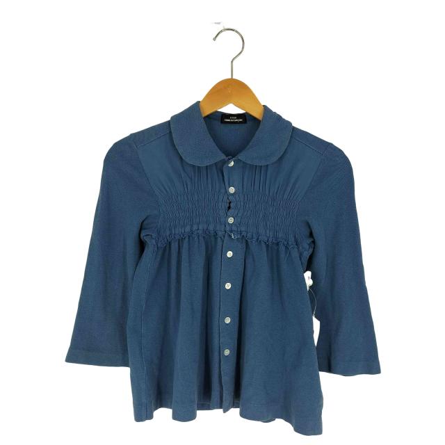 tricot COMME des GARCONS(トリココムデギャルソン) AD2007  08SS フリル タック L/S ポロシャツ  レディース 表記無 【中古】【ブランド古着バズストア】