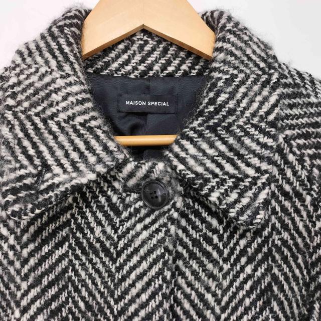 MAISON SPECIAL(メゾンスペシャル) ヘリンボーンケープコートステン