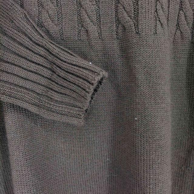MARGARET HOWELL 毛100% ケーブル編み　ニット　長袖　グレー MARGARET HOWELL(マーガレットハウエル) WORSTED ケーブルニット