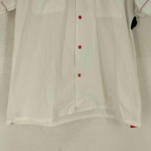 USED古着(ユーズドフルギ) 70s- 襟芯 背面刺繍デザインボーリングシャツ メンズ 表記無 【中古】【ブランド古着バズストア】 USED古着(ユーズドフルギ) 70s- 襟芯 背面刺繍デザインボーリング