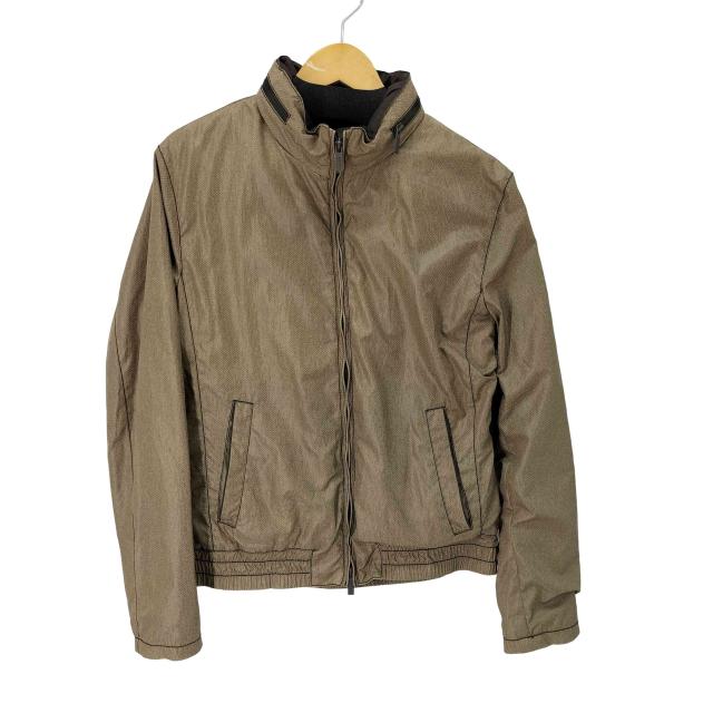 ARMANI COLLEZIONI(アルマーニコレツィオーニ) WATER REPELLENT フード2WAY ダブルジップ ブルゾン メンズ EUR：54 【中古】【ブランド古着バズストア】