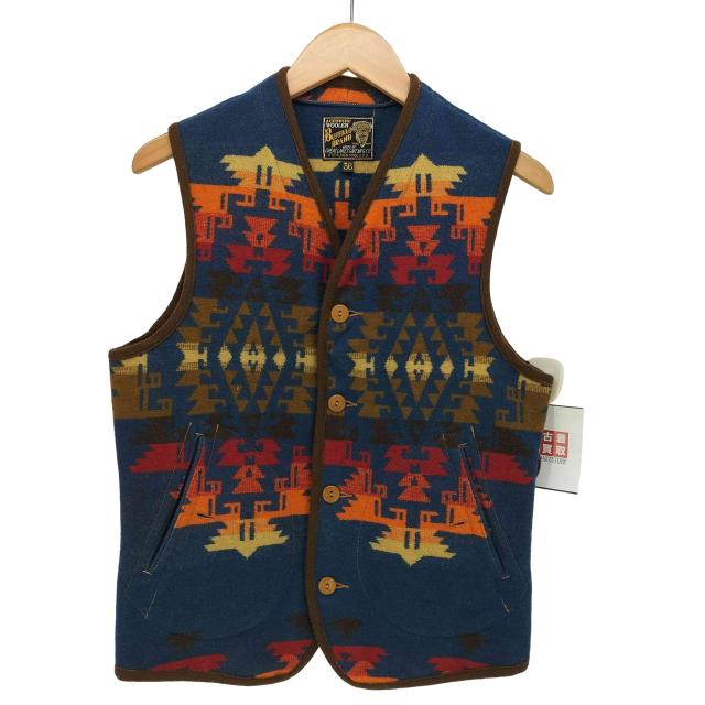 FREE WHEELERS(フリーホイーラーズ) BUFFALO BRAND GREAT LAKES GMT.MFG.CO SADDLEROCK VEST サドルロック ベスト メンズ 36【中古】【ブランド古着バズストア】