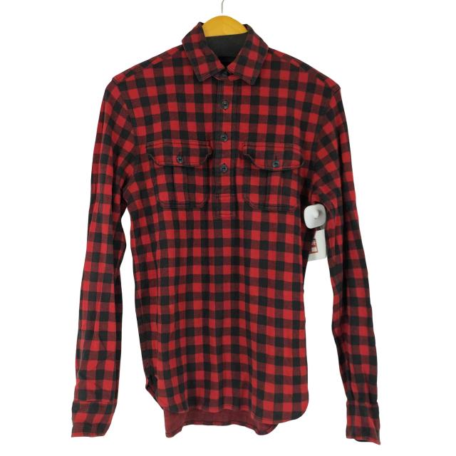 Polo by RALPH LAUREN(ポロバイラルフローレン) 90S チンスト マチ付き チェック柄 L/S プルオーバーシャツ メンズ JPN：S 【中古】【ブランド古着バズストア】