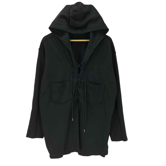 LIMI feu(リミフゥ) 22SS インサイドアウト レースアップ プルオーバー フーディー パーカー レディース 表記無 【中古】【ブランド古着バズストア】