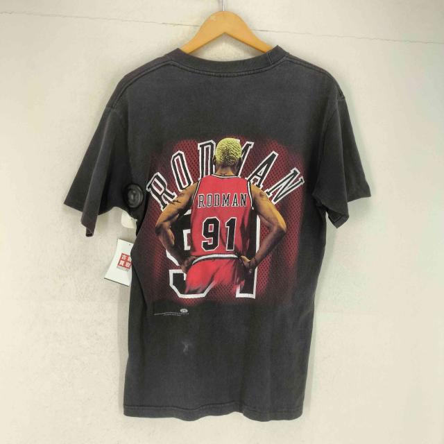 murina(ムリナ) ?97 90s USA製 袖シングル 両面プリントクルーネックT