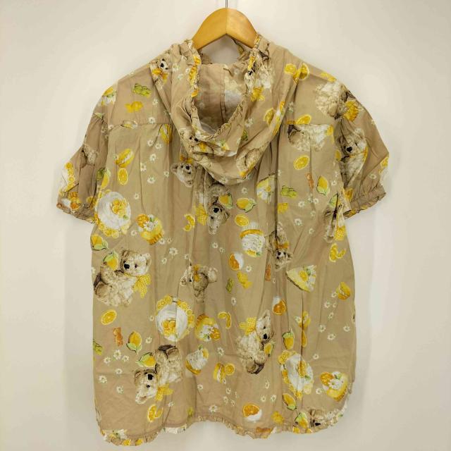 PINK HOUSE(ピンクハウス) 24AW ハニーレモン テディ プリント フード