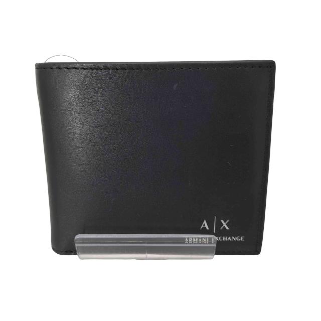ARMANI EXCHANGE(アルマーニエクスチェンジ) ロゴ刻印 牛革 レザー 二つ折り財布 メンズ 表記無 【中古】【ブランド古着バズストア】の通販は 7,168円