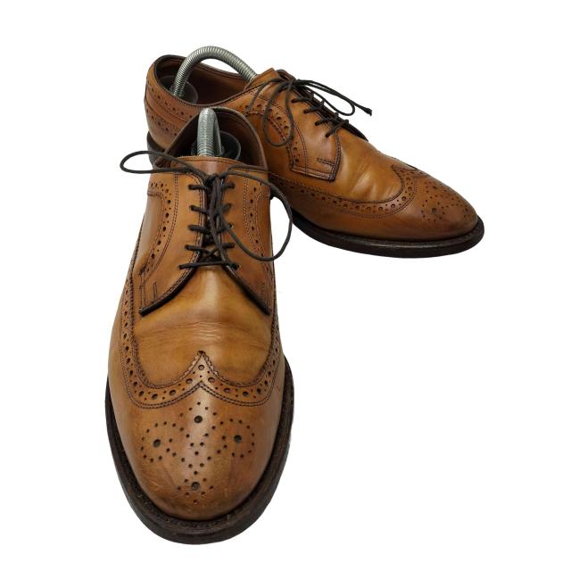 RALPH LAUREN(ラルフローレン) USA製 バーニッシュド カーフ ウイング チップ レザー シューズ グッドイヤーウェルト製法 メンズ US：9.5D 【中古】【ブランド古着バズストア】