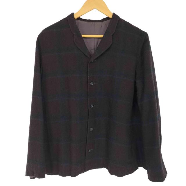 Ys(ワイズ) ウール混 チェック シャツジャケット レディース 表記無 【中古】【ブランド古着バズストア】