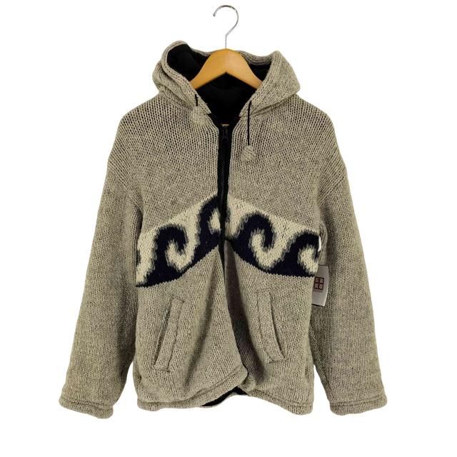 USED古着(ユーズドフルギ) ネパール製 ウールニット ジップアップパーカー メンズ import：M 【中古】【ブランド古着バズストア】