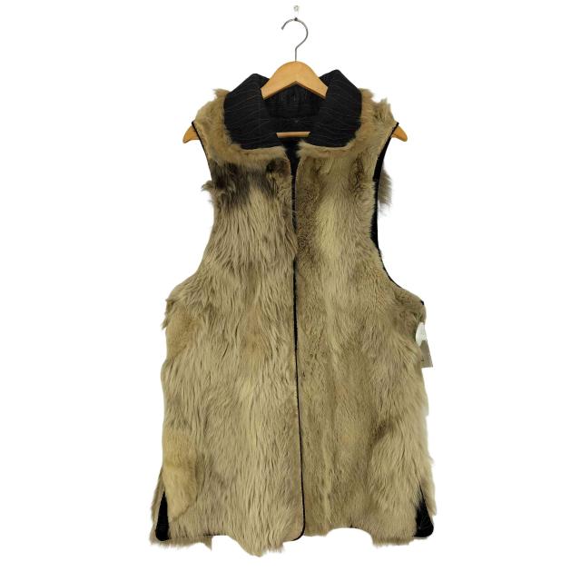USED古着(ユーズドフルギ) fur vest ファーベスト チャイナ釦 レディース 表記無 【中古】【ブランド古着バズストア】