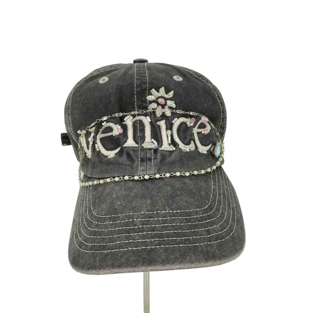 ERL(イーアールエル) VENICE EMBROIDERED CAP リメイク メンズ 表記無 【中古】【ブランド古着バズストア】
