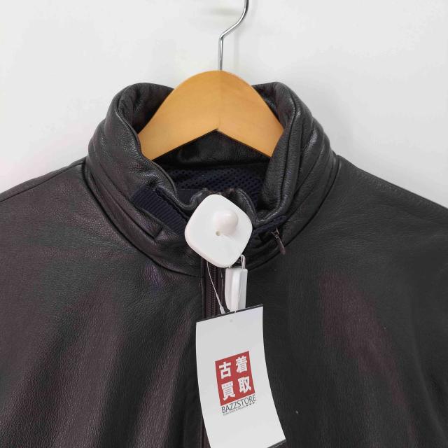 TETE HOMME(テットオム) 牛革 カウレザー サイドジップ ハーフジップ プルオーバー レザージャケット 裏地メッシュ メンズ JPN：L 【中古】【ブランド古着バズストア】_2
