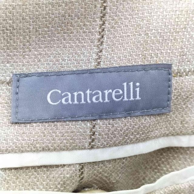 Cantarelli(カンタレーリ) イタリア製 チェック柄 55/45 シルク ウール 段返り3B テーラードジャケット サマージャケット メンズ JPN：42 【中古】【ブランド古着バズストア】_5