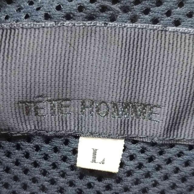 TETE HOMME(テットオム) 牛革 カウレザー サイドジップ ハーフジップ プルオーバー レザージャケット 裏地メッシュ メンズ JPN：L 【中古】【ブランド古着バズストア】_5