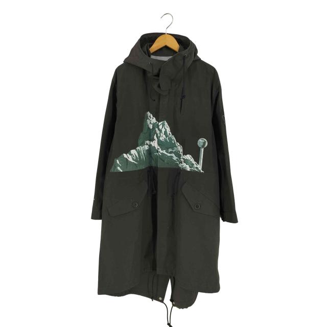 UNDERCOVER(アンダーカバー) 22SS Artwork by Manabu Deto パネルプリントウェザーモッズコート メンズ  3【中古】【ブランド古着バズストア】