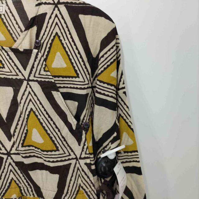 USED古着(ユーズドフルギ) saruche インド染め 三角模様 ワンピース レディース 表記無 【中古】【ブランド古着バズストア】 USED古着(ユーズドフルギ) saruche インド染め 三角模様 ワンピース