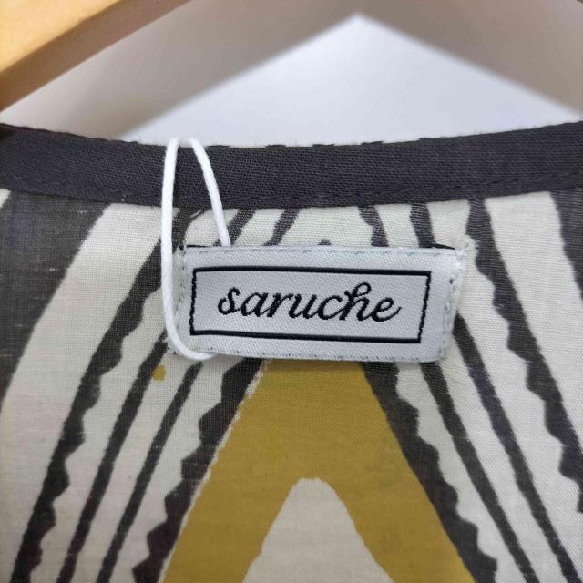 USED古着(ユーズドフルギ) saruche インド染め 三角模様 ワンピース