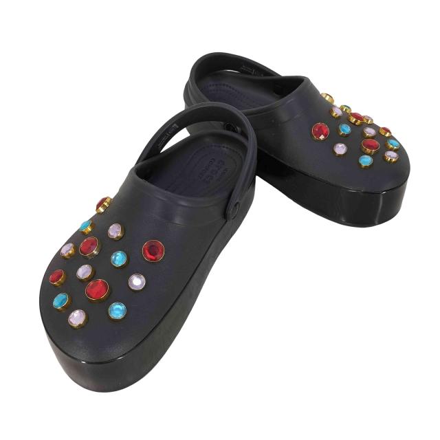 crocs(クロックス) 別注 プラットフォーム クロッグ サンダル レディース  J M：5 / W：7【中古】【ブランド古着バズストア】の通販は