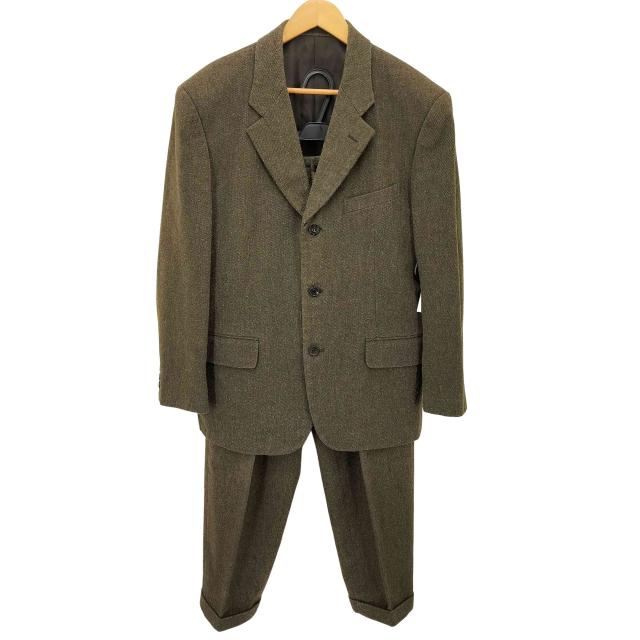 COMME des GARCONS HOMME PLUS(コムデギャルソンオムプリュス) 90S AD1997 バイアス期 ネップ 3B テーラードジャケット 2タック スラックス パンツ YZIP メンズ JPN：【中古】【ブランド古着バズストア】