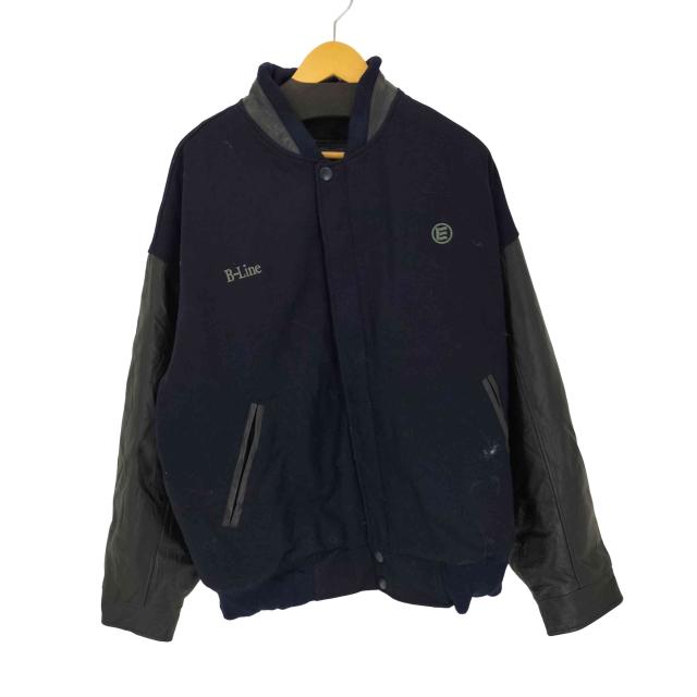 USED古着(ユーズドフルギ) {{OUTER BOUNDARY}} アームレザー ウールスタジャン メンズ import：XL 【中古】【ブランド古着バズストア】