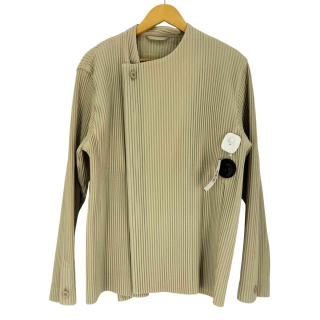 HOMME PLISSE ISSEY MIYAKE(オムプリッセイッセイミヤケ) 22SS TAILORED PLEATS JACKET ノーカラープリーツジャケット メンズ JPN：3 【中古】【ブランド古着バズストア】