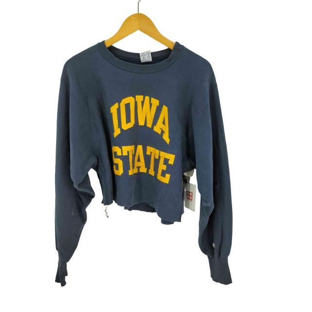 Champion(チャンピオン) USA製 刺繍タグ REVERSE WEAVE IOWA STATE カットオフ スウェット レディース JPN：L 【中古】【ブランド古着バズストア】