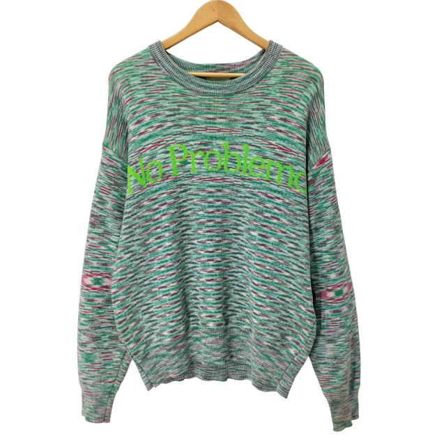 ARIES(アリーズ) SPACE DYE KNIT / NO Problemo メンズ import：S 【中古】【ブランド古着バズストア】