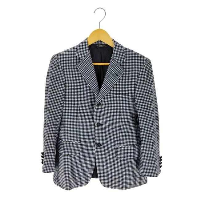 BROOKS BROTHERS(ブルックスブラザーズ) PERSONAL ORDER くるみボタン チェック柄3Bカシミヤテーラードジャケット メンズ 表記無 【中古】【ブランド古着バズストア】の通販は 8,789円