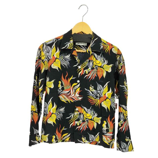 WACKO MARIA(ワコマリア) HAWAIIAN SHIRT L/S 開襟 アロハシャツ メンズ JPN：S 【中古】【ブランド古着バズストア】