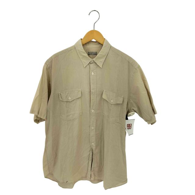 COMME des GARCONS HOMME(コムデギャルソンオム) 90s 銀タグ 田中オム リネンブレンド フロントポケット レギュラーカラー 半袖シャツ メンズ 表記無 【中古】【ブランド古着バズストア】