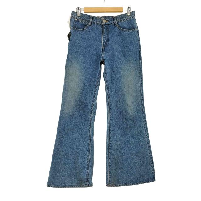 メンズ LAD MUSICIAN14oz DENIM WIDE FLARE PANTS