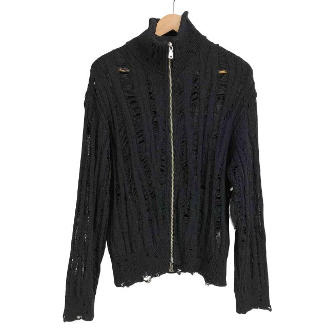 MAISON SPECIAL(メゾンスペシャル) Prime-Over Japanese Paper Damaged Knit Zip Up Blouson メンズ JPN：1 【中古】【ブランド古着バズストア】