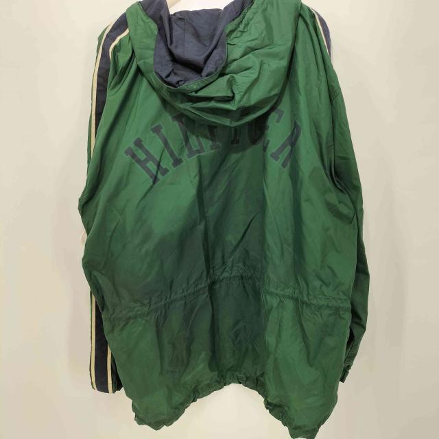 90s USA製アノラックパーカー 緑グリーン L ナイロンジャケット ブルゾン TOMMY HILFIGER（ナイロンジャケット ・ グリーン・ 90s TOMY HILFIGER アノラックパーカー 緑