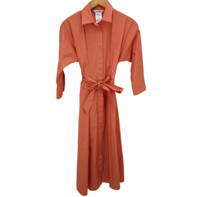 MAX MARA(マックスマーラ) FLAVIO ピュアコットンポプリンドレスワンピース レディース  US2【中古】【ブランド古着バズストア】 10,288円